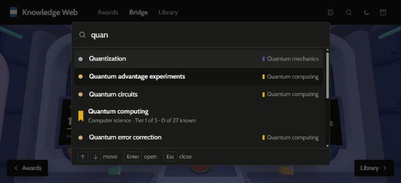 Ctrl K jumps to any web or topic.